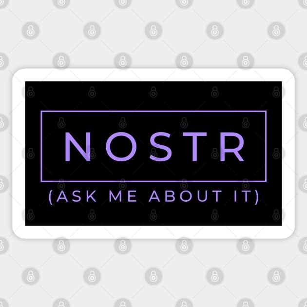 NOSTR (Ask me about it) Sticker by Brasilia Catholic